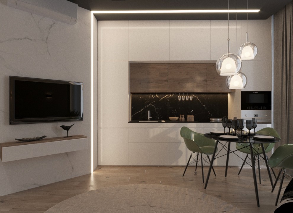 Дизайн проект кухни-гостиной