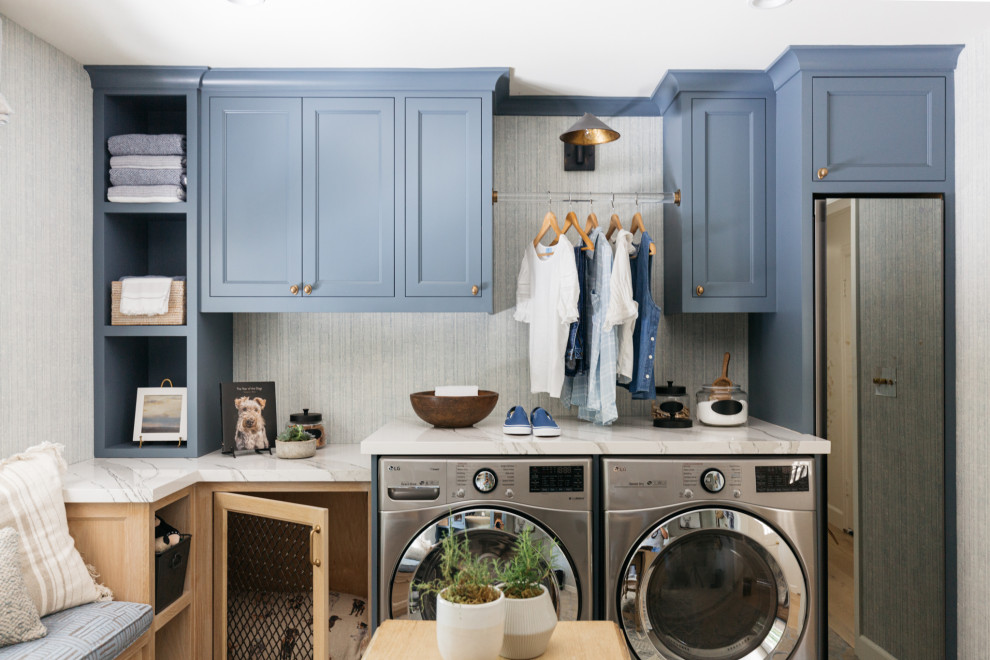 Traditional laundry room in Los Angeles.