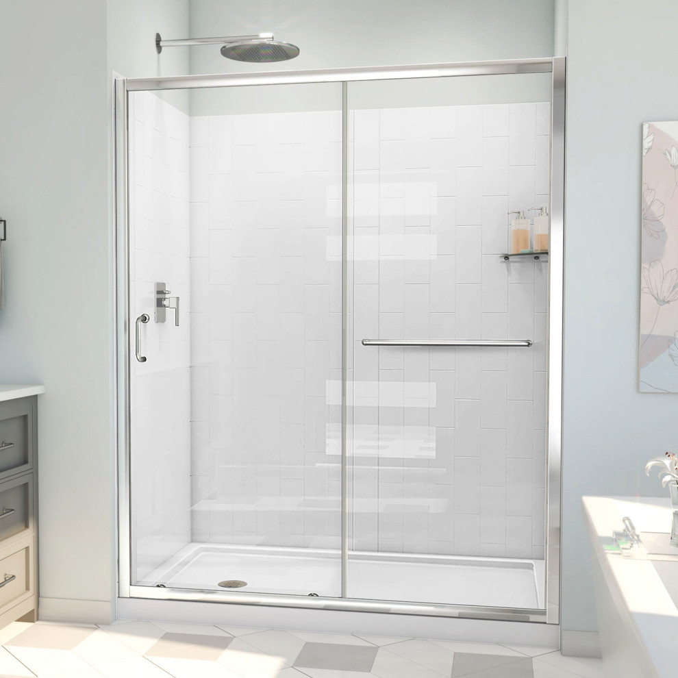 DreamLine D2096034XXL0001 InfinityZ 34x60" Sliding Shower Door, Base