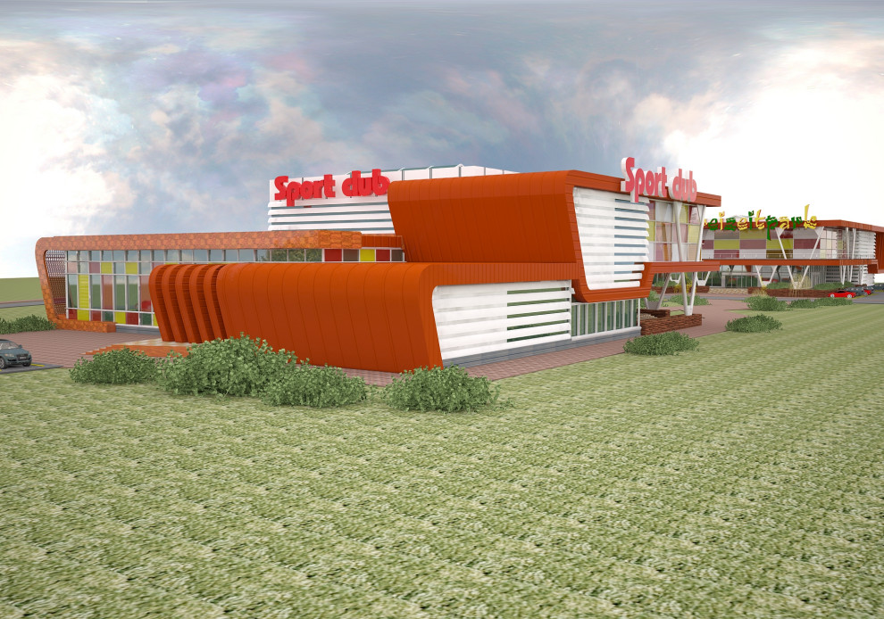 Архитектурный концепт центра семейного досуга и спорт клуба в городе Мелне