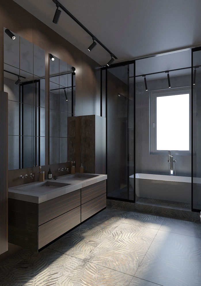 Проект ванной комнаты в стиле Loft