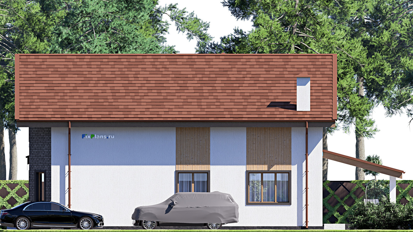 Проект дома с мансардой 12х17 м S216м2 F-17945