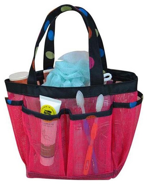 Red Mesh Shower Caddy Tote Bathroom Storage Bag Red Mesh Shower Caddy Tote Bathroom Storage Bag