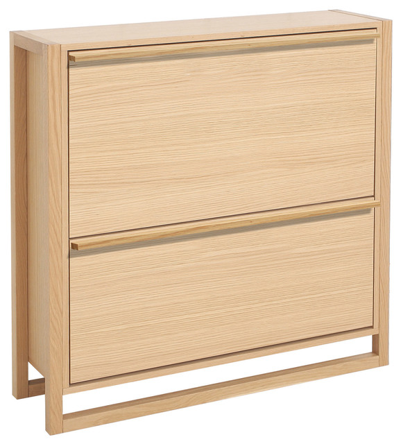 NewEst Shoe Cabinet, Oak, 2 Doors