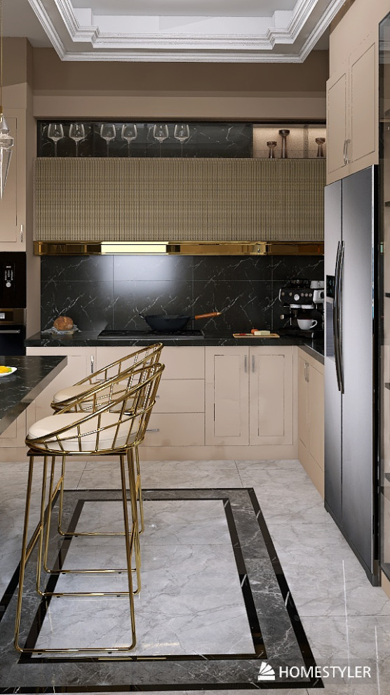 Кухня-гостиная в стиле Ар-Деко