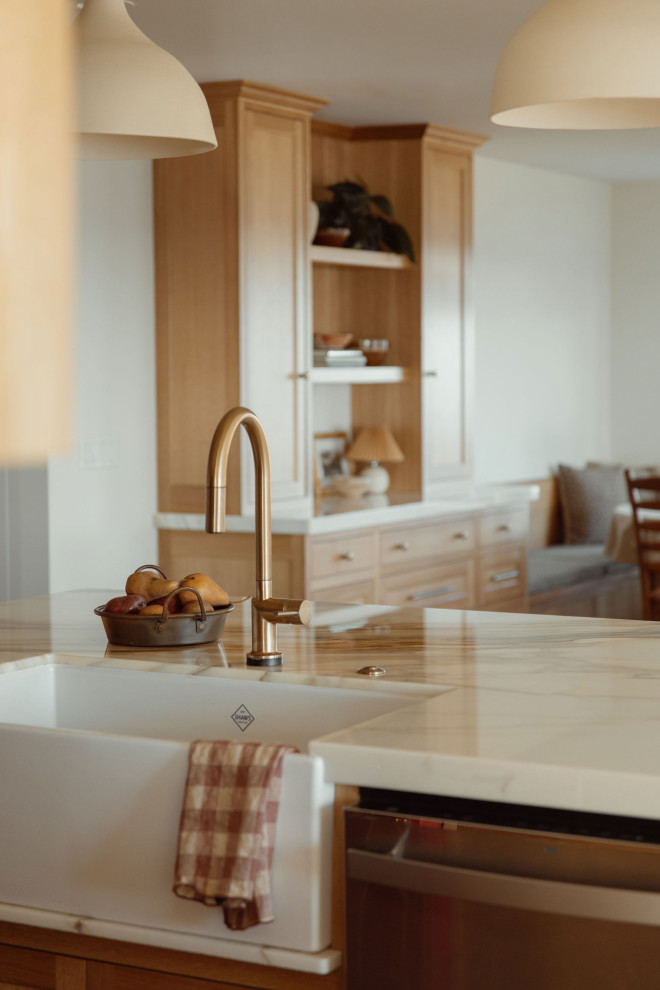 Example of a transitional home design design in Minneapolis