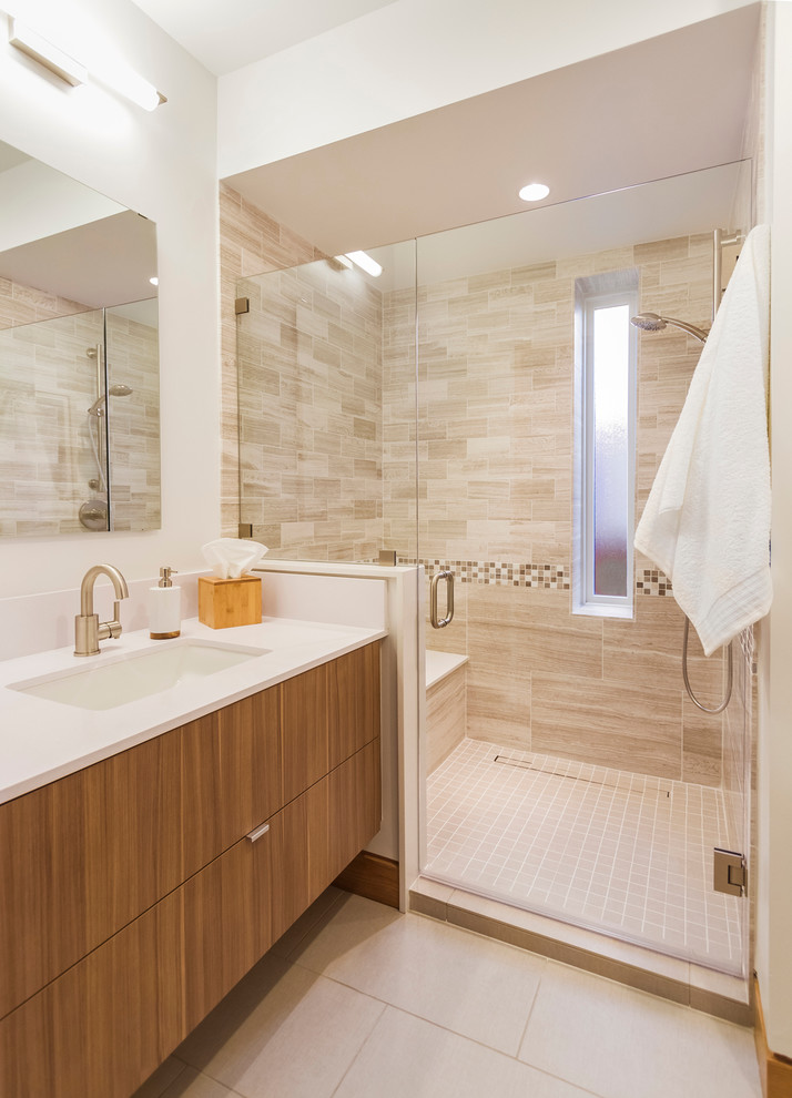 Example of a small trendy bathroom design in Denver