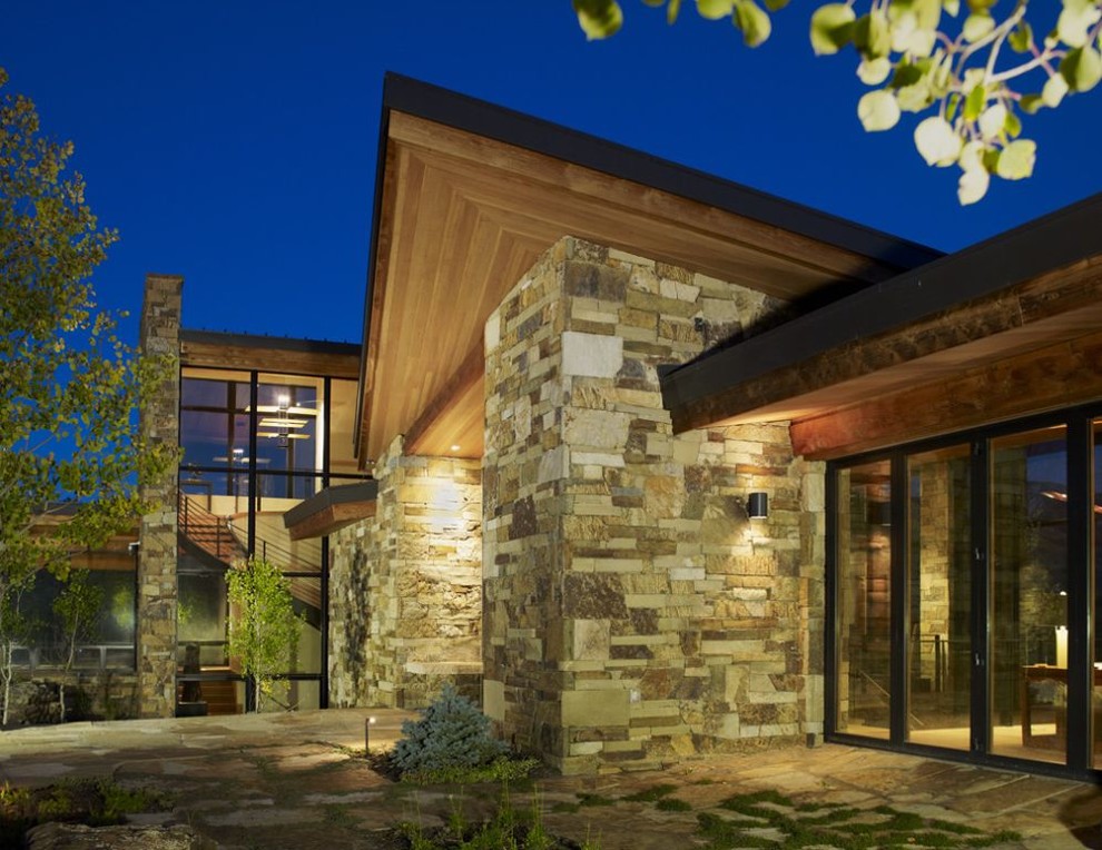 Inspiration for a contemporary house exterior in Denver.