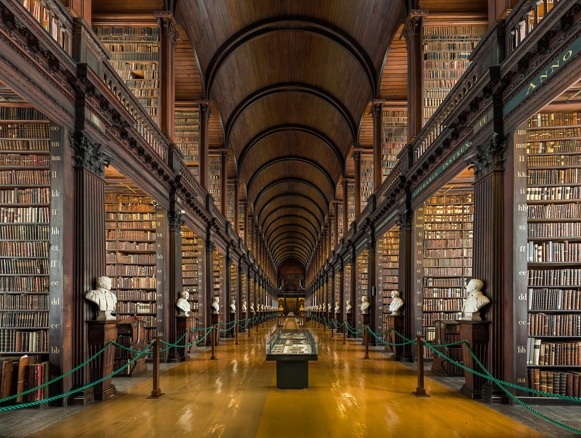 Trinity College, Dublin, Ireland The Long Room of the Old Library