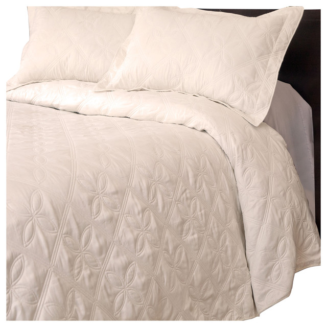 Andrea Embroidered Quilt Set Traditional Quilts And Quilt Sets by Trademark Global