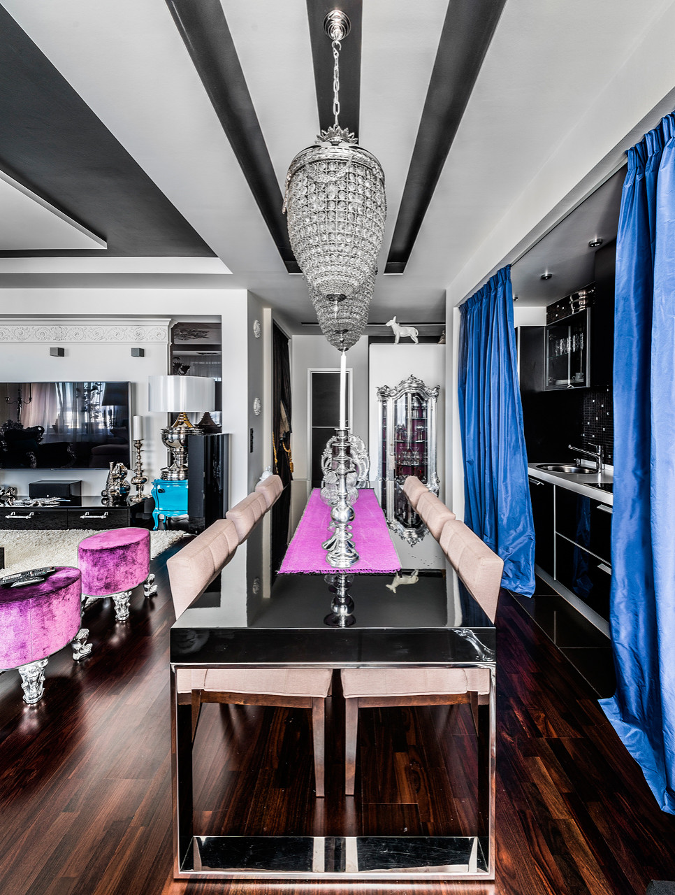 Съёмка интерьера квартиры в стиле фьюжн.