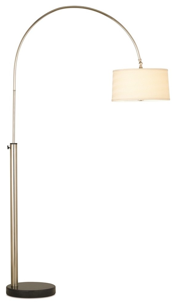 Pacific Coast Bowden Arc Floor Lamp, Brushed Nickel