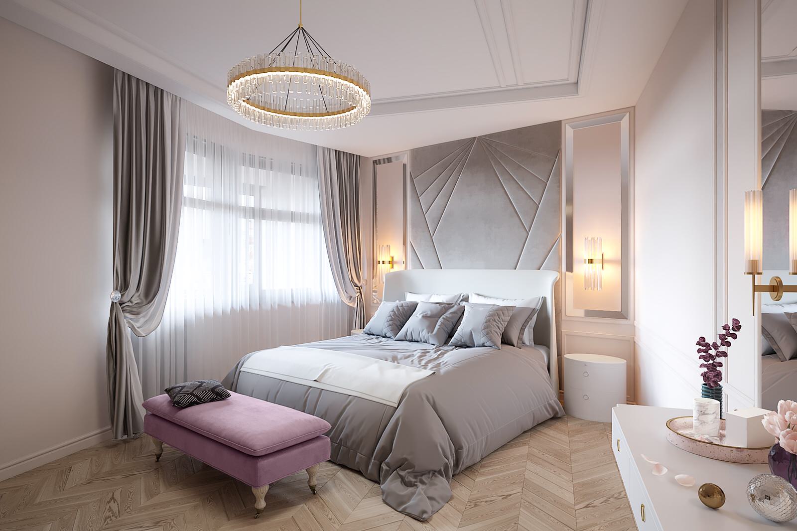 Дизайн квартиры 120 кв.м. в ЖК Донской Олимп: спальня хозяев