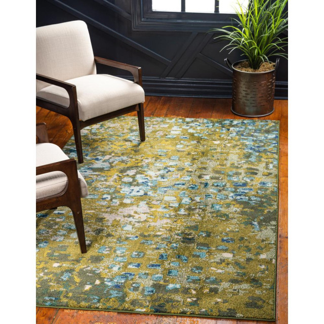 Unique Loom Ivy Jardin Rug, 9'x12' Contemporary Area Rugs by