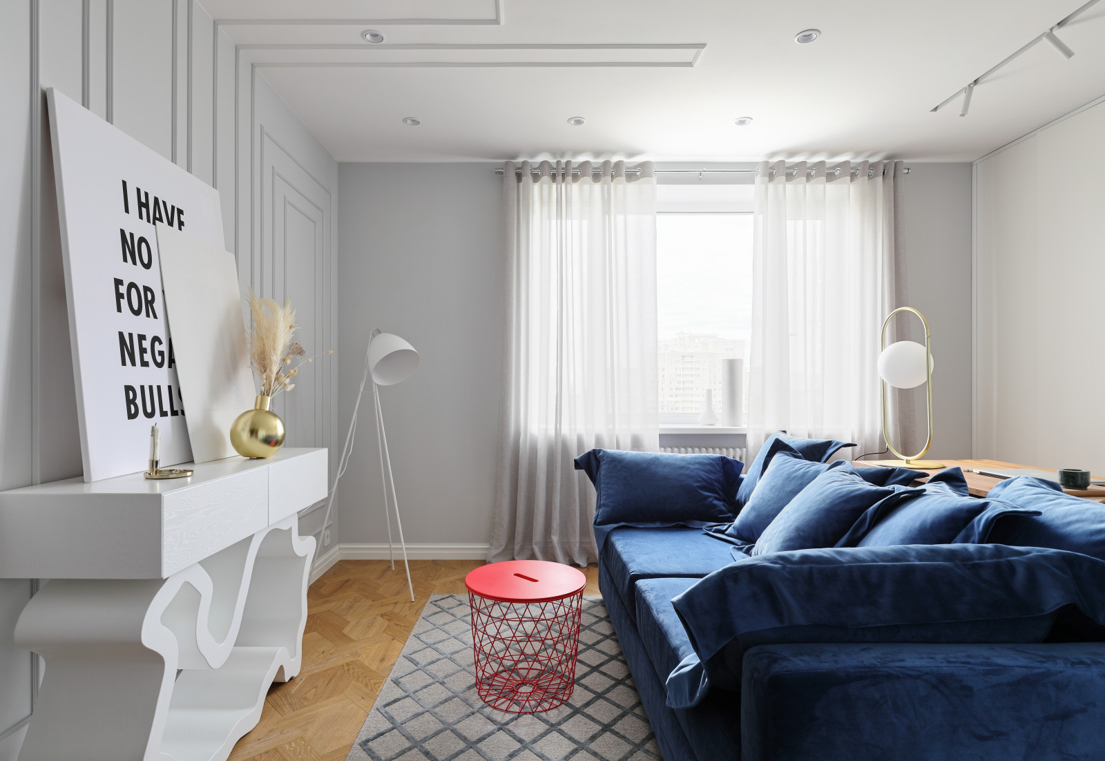 Chic interior for young couple