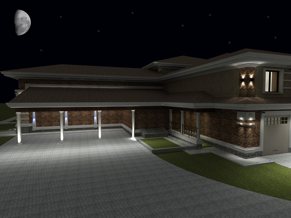 Освещение загородного комплекса