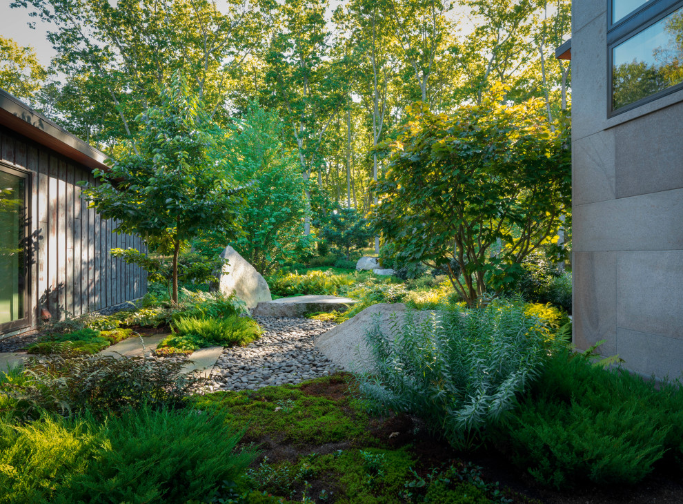 Contemporary garden in Portland Maine.