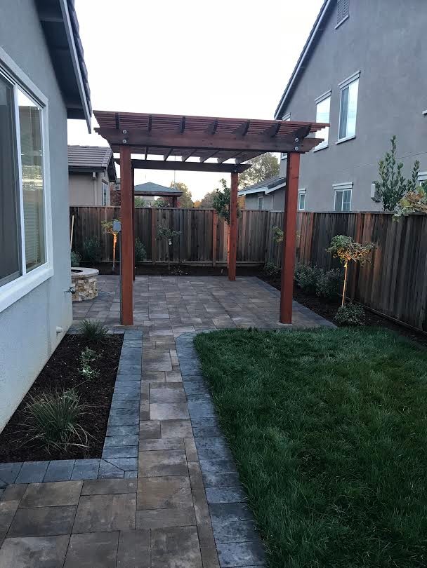 Backyard Patio with Pergola