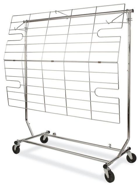 Folding Rolling Rack Screen - Traditional - Clothes Racks - by Only ...