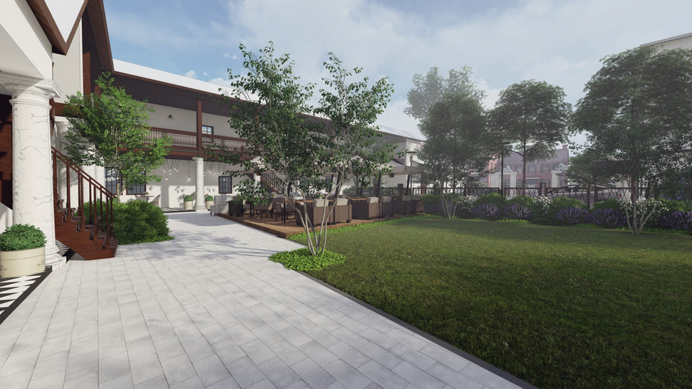 Летнее кафе на территории усадьбы Т. Рябининой