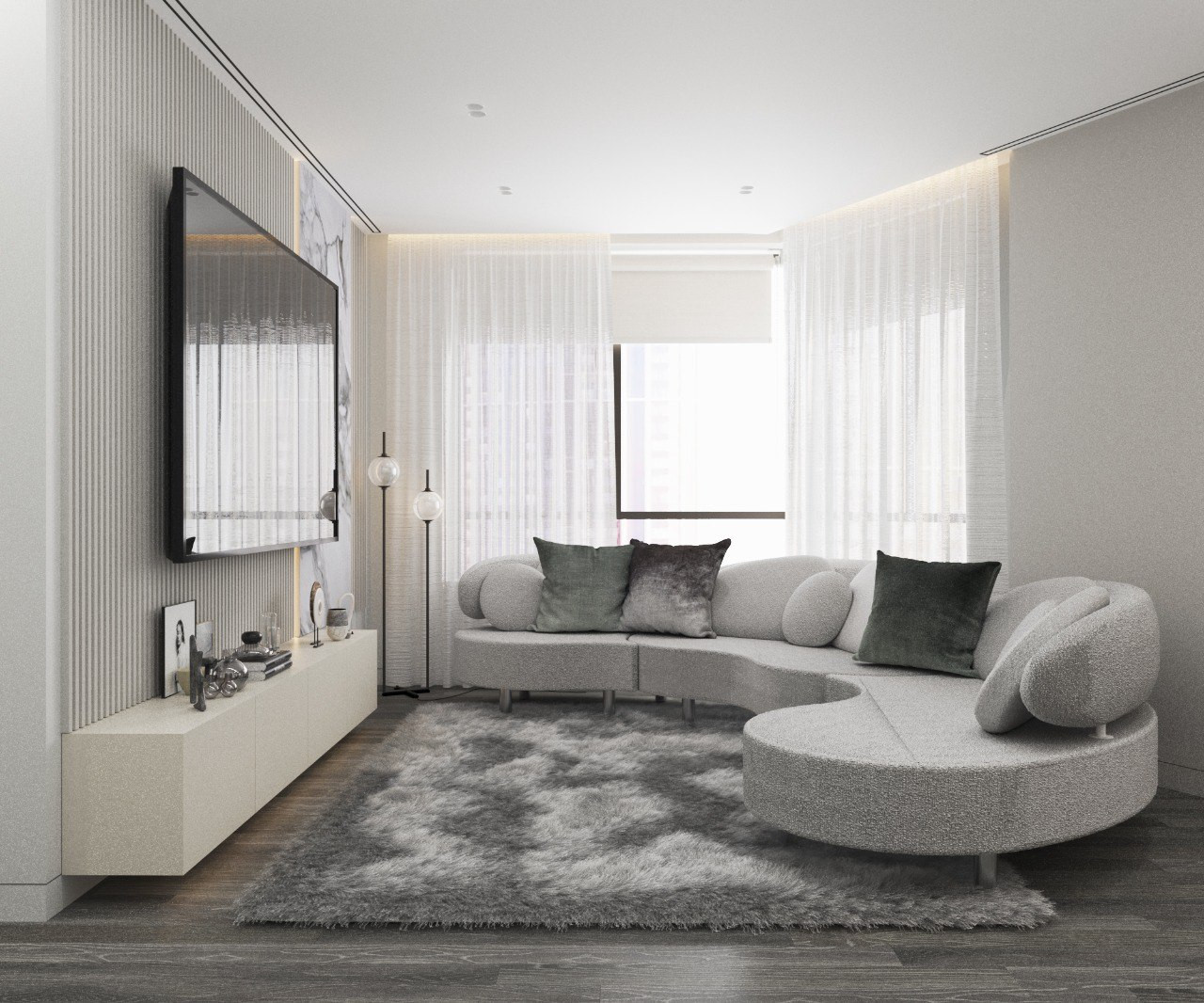 Современный интерьер в ЖК Крылья