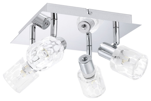 Eglo 30617a Chrome 4x40w Square Track Light Contemporary Eglo 30617a Chrome 4x40w Square Track Light