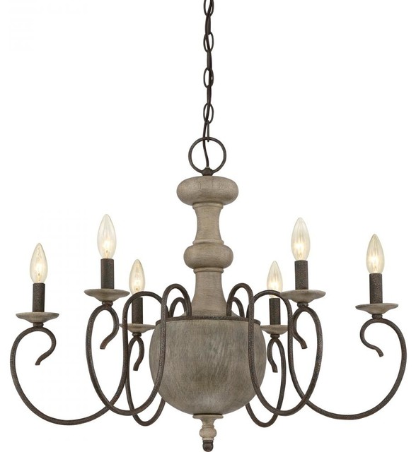 Chandelier 6Light Rustic Black Farmhouse Chandeliers by