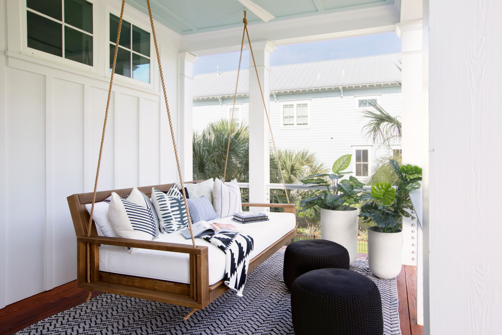 Beach style porch idea in Charleston
