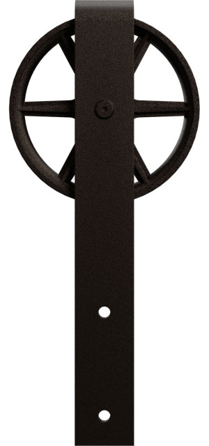 Premium Wagon Wheel Roller Hanger w/ Bolts for Barn Door, Arch Bronze