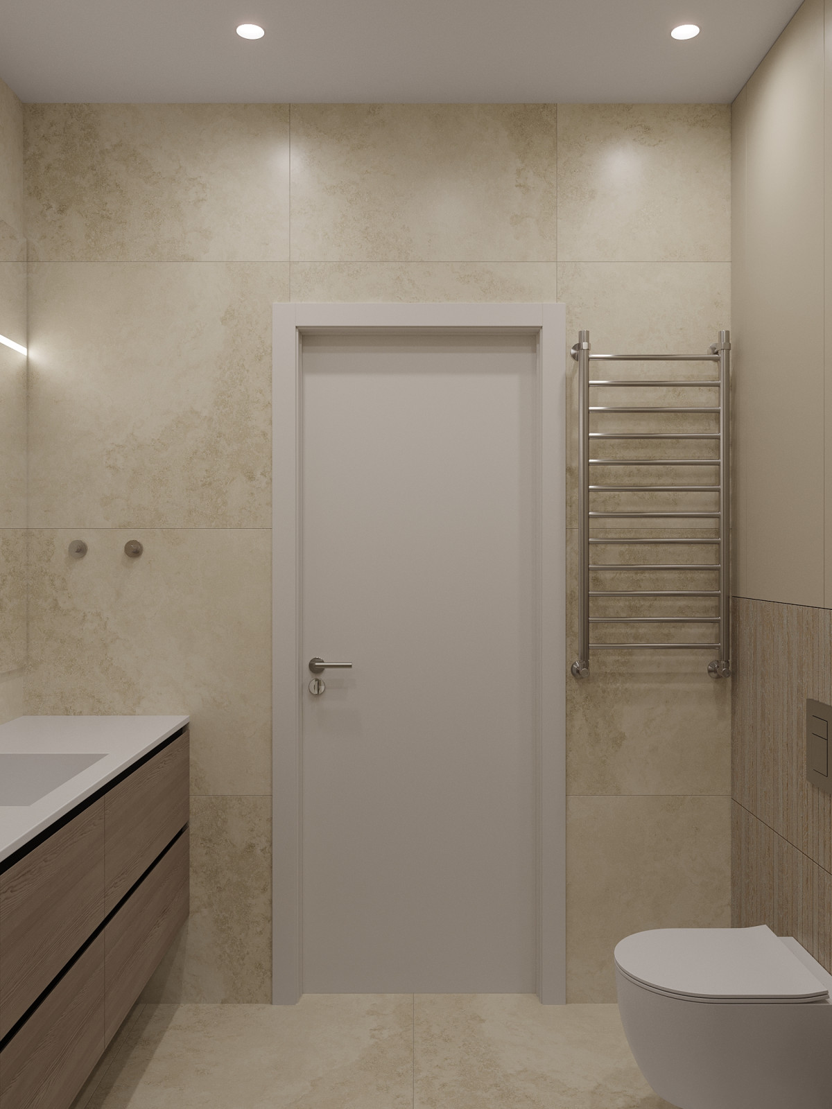 ЖК «Ultra City», квартира в стиле современный минимализм в теплой светлой гамме