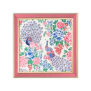 Peacock Party in Pink - 20" Framed Art
