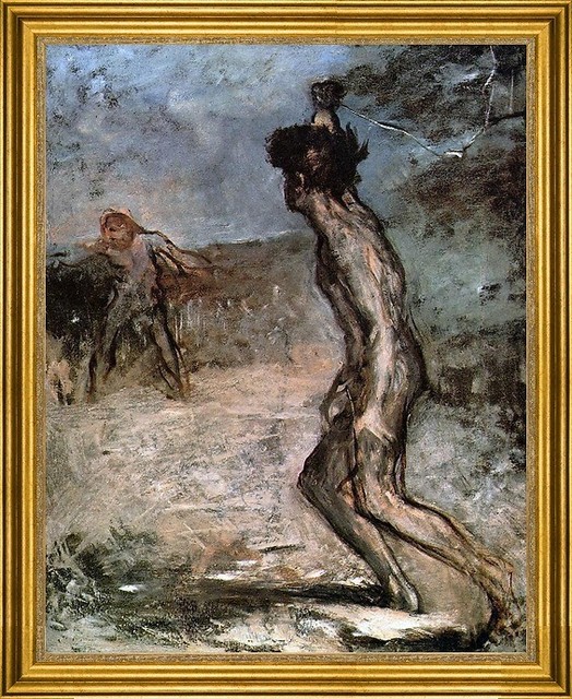 Edgar Degas-16"x20" Framed Canvas