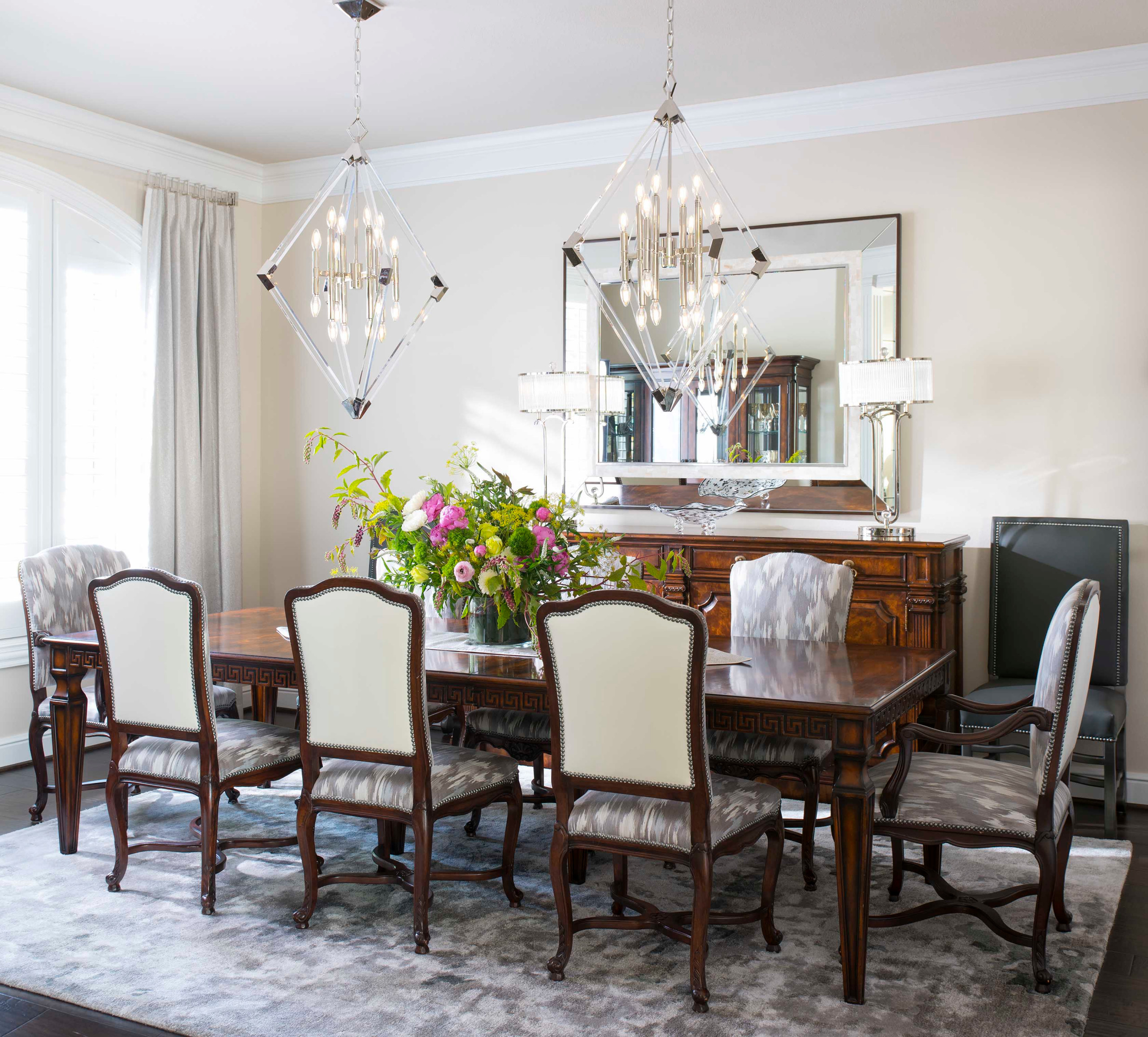 Modern Mediterranean Formal Dining Room