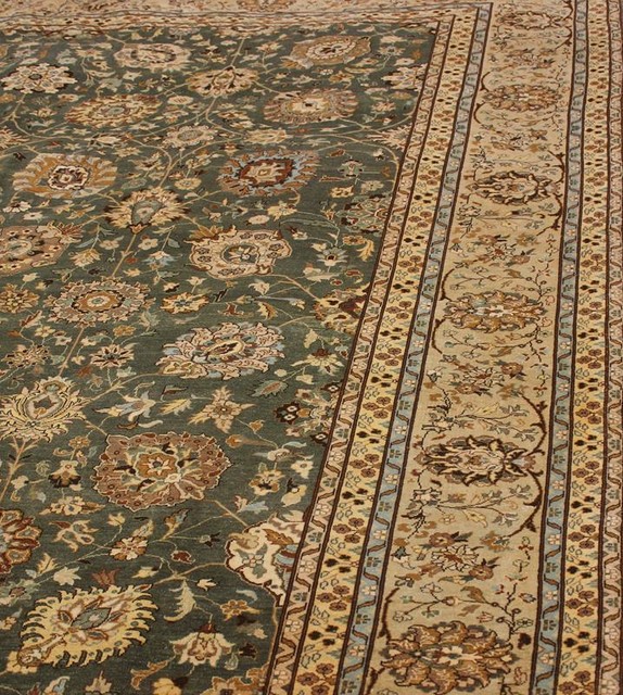 Design Istanbul Chris Light Green Tan Area Rug 10 0 X14 Design Istanbul Chris Light Green Tan Area Rug 10 0 X14 Traditional Rugs By Bareens Designer