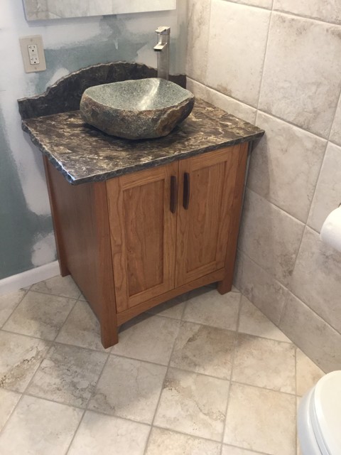 Custom built vanity trendy-badevaerelse