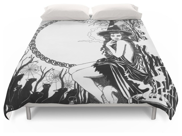 Halloween Witch Duvet Cover Contemporary Duvet Covers And