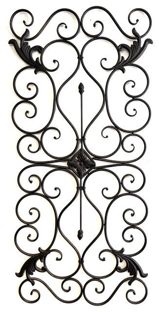 Tuscan Metal Wall Art patrizio tuscan 33" scrolling iron wall grille - traditional Tuscan Metal Wall Art patrizio tuscan 33" scrolling iron wall grille - traditional