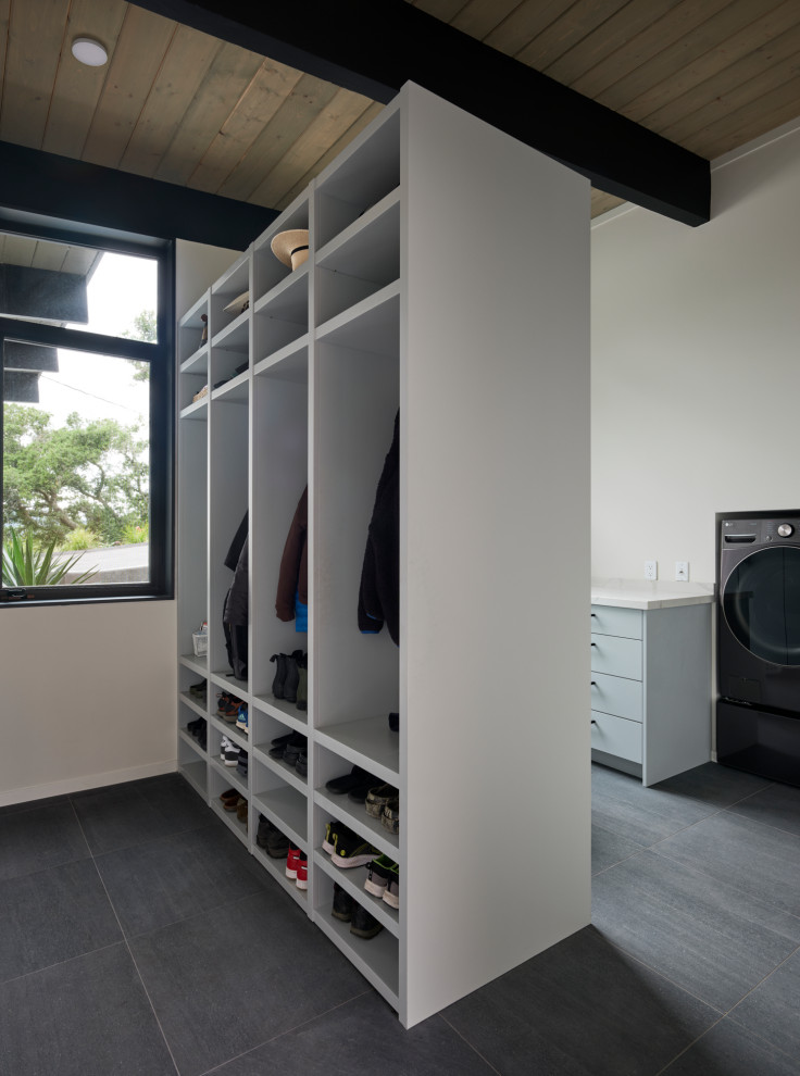Example of a 1960s laundry room design in San Francisco