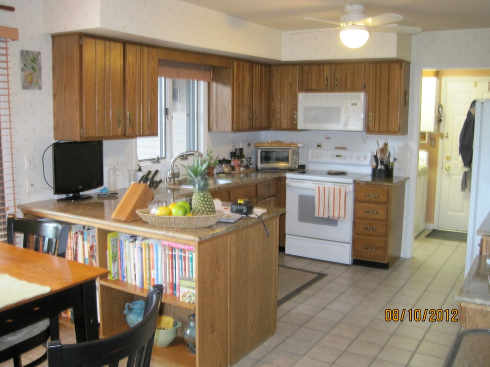updating a dated kitchen while keeping dated