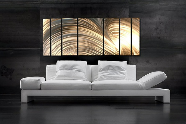 Abstract Metal Art - Modern - Living Room - Salt Lake City ...