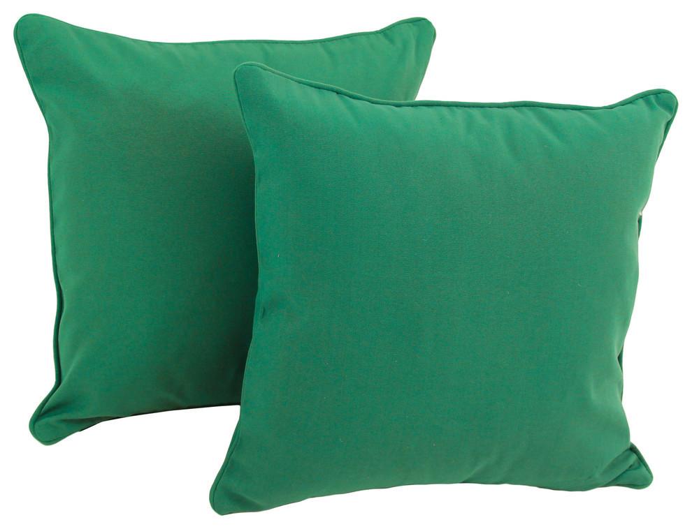 18" Solid Twill Square Throw Pillows, Bery Berry