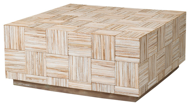 East At Main S Ashford Off White Teakwood Square Coffee Table East At Main S Ashford Off White Teakwood Square Coffee Table Transitional Tables By Ecotessa