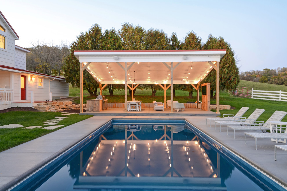 Farmhouse Fixer Upper - Country - Pool - Chicago - by Galena Hillside ...