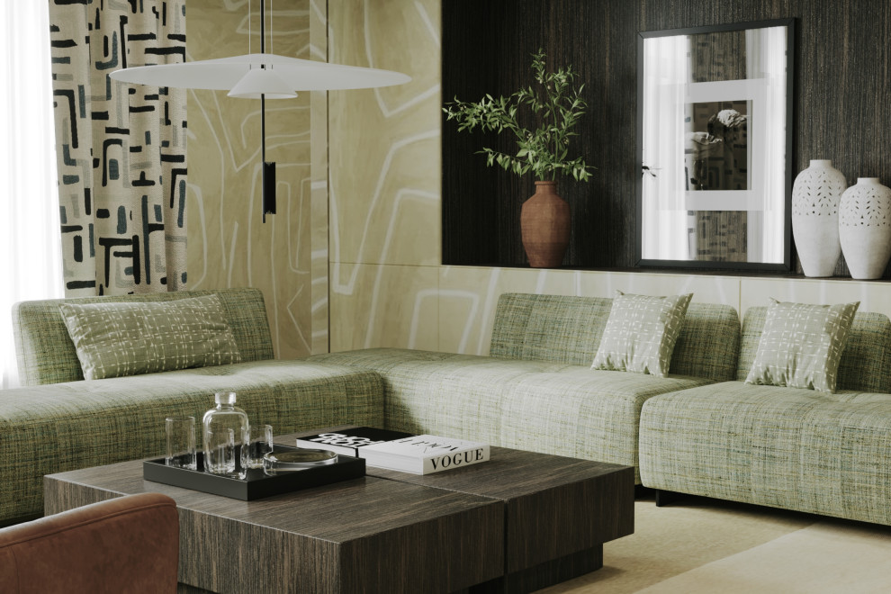 Квартира с зелеными акцентами