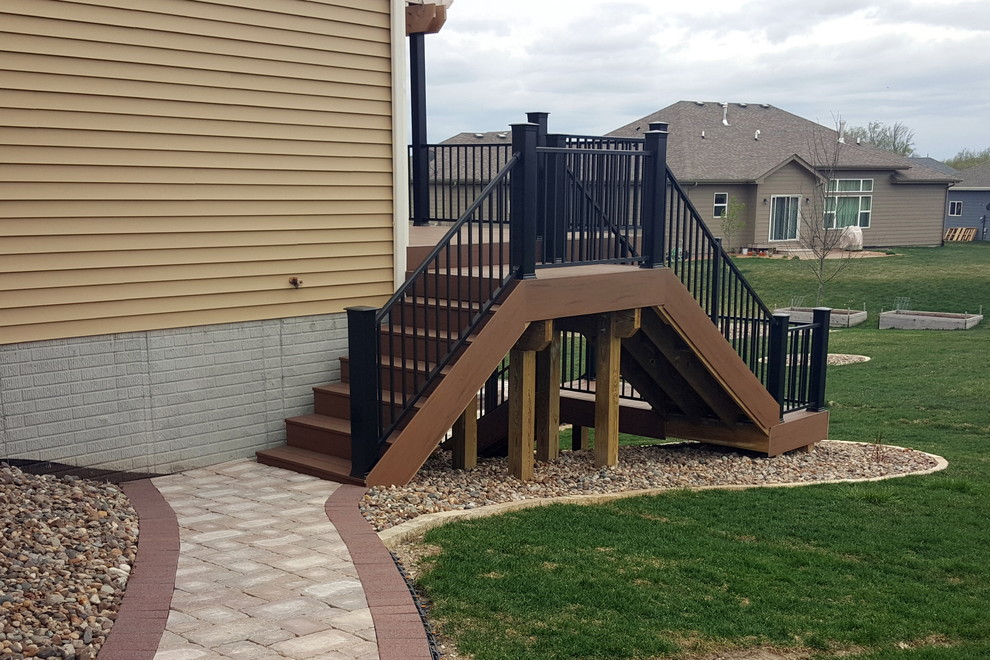 Deck - large backyard deck idea with a pergola