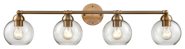 Thomas Lighting Astoria 4-Light Bath Bar CN280415, Satin Gold