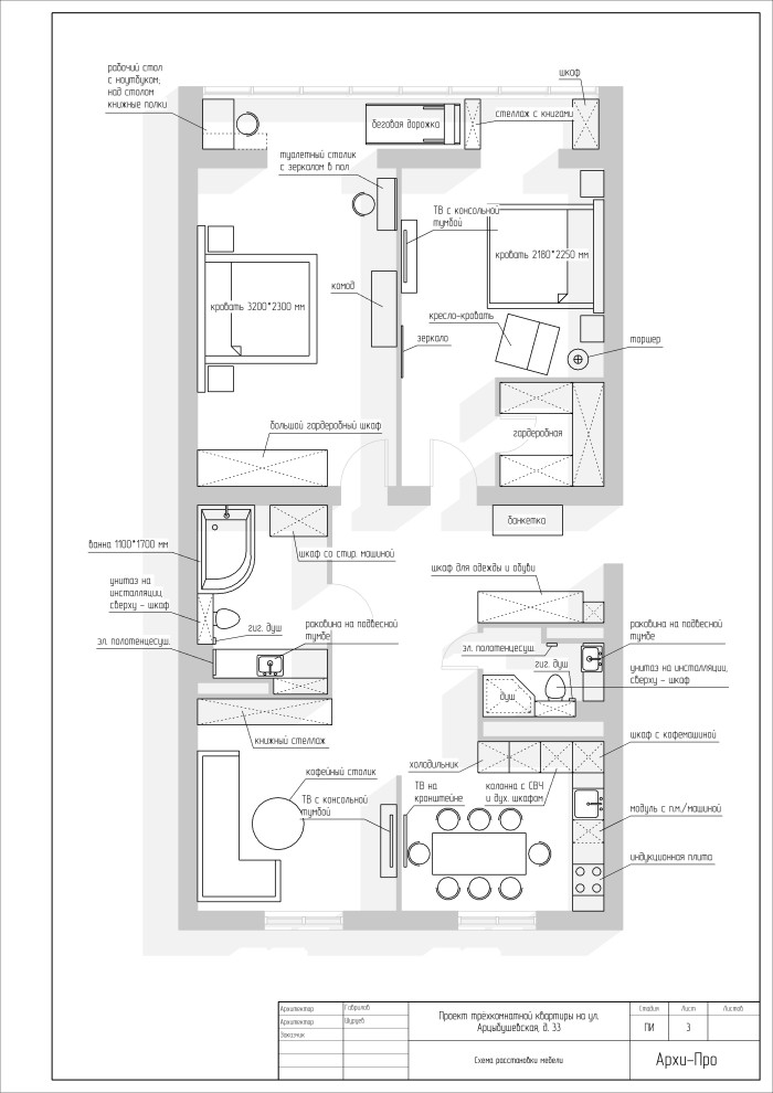 Трёхкомнатная квартира в ЖК "Феникс" 110 кв.м