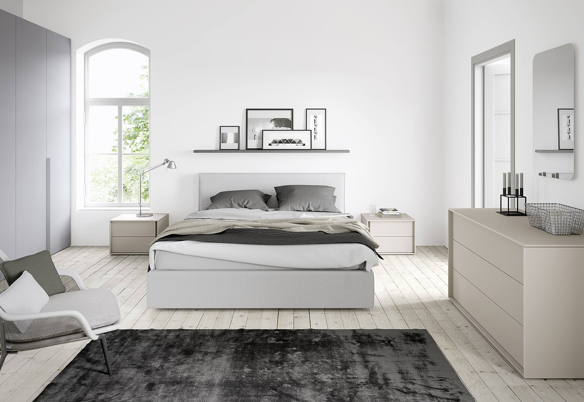 Dormitorios blancos y grises – Ideas para decorar diseños residenciales