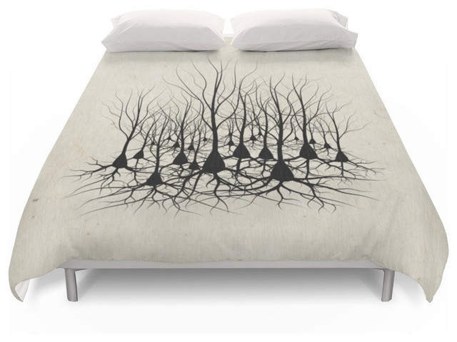 Pyramidal Neuron Forest Duvet Cover Rustic Duvet Covers And