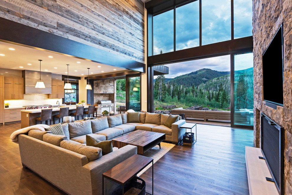 Design ideas for a country living room in Salt Lake City.